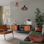 INDIAN FOLK TV-Lowboard mit 2 Türen in Schwarz