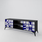 THE RIGHT PLACES 2-Door TV Stand in Black Finish