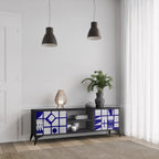 THE RIGHT PLACES 2-Door TV Stand in Black Finish