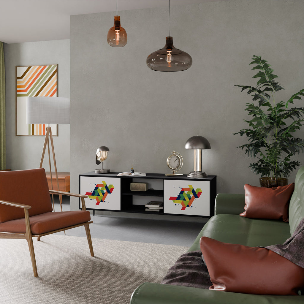 FUTURE SIGN TV-Lowboard mit 2 Türen in Schwarz