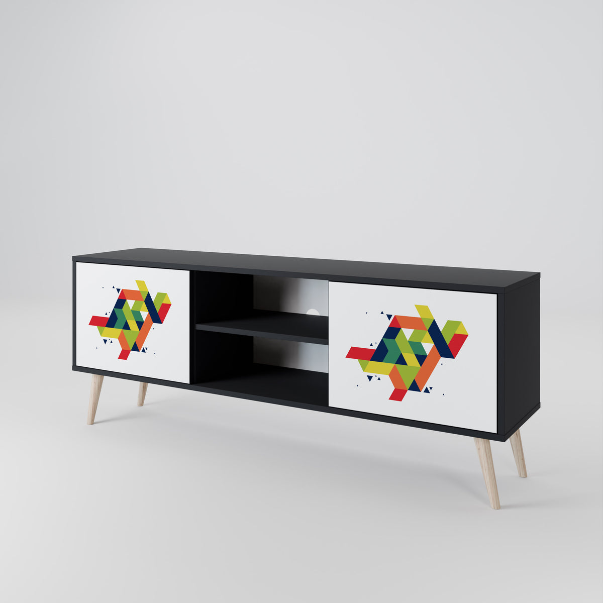 FUTURE SIGN 2-Door TV Cabinet