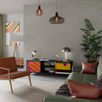 VIVID ART TV-Lowboard mit 2 Türen in Schwarz