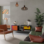 VIVID ART TV-Lowboard mit 2 Türen in Schwarz