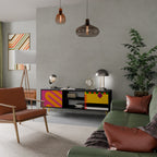 VIVID ART TV-Lowboard mit 2 Türen in Schwarz