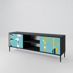 PATHS TO HAPPINESS TV-Lowboard mit 2 Türen in Schwarz
