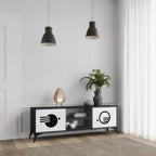 BLACK AND WHITE COMBINATION TV-Lowboard mit 2 Türen in Schwarz