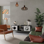 BLACK AND WHITE COMBINATION TV-Lowboard mit 2 Türen in Schwarz