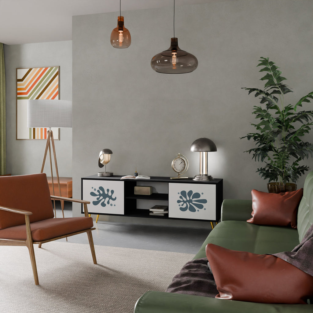 WONDERLAND VEGETATION TV-Lowboard mit 2 Türen in Schwarz