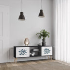 WONDERLAND VEGETATION TV-Lowboard mit 2 Türen in Schwarz