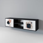 COLORFUL SHAPES TV-Lowboard mit 2 Türen in Schwarz