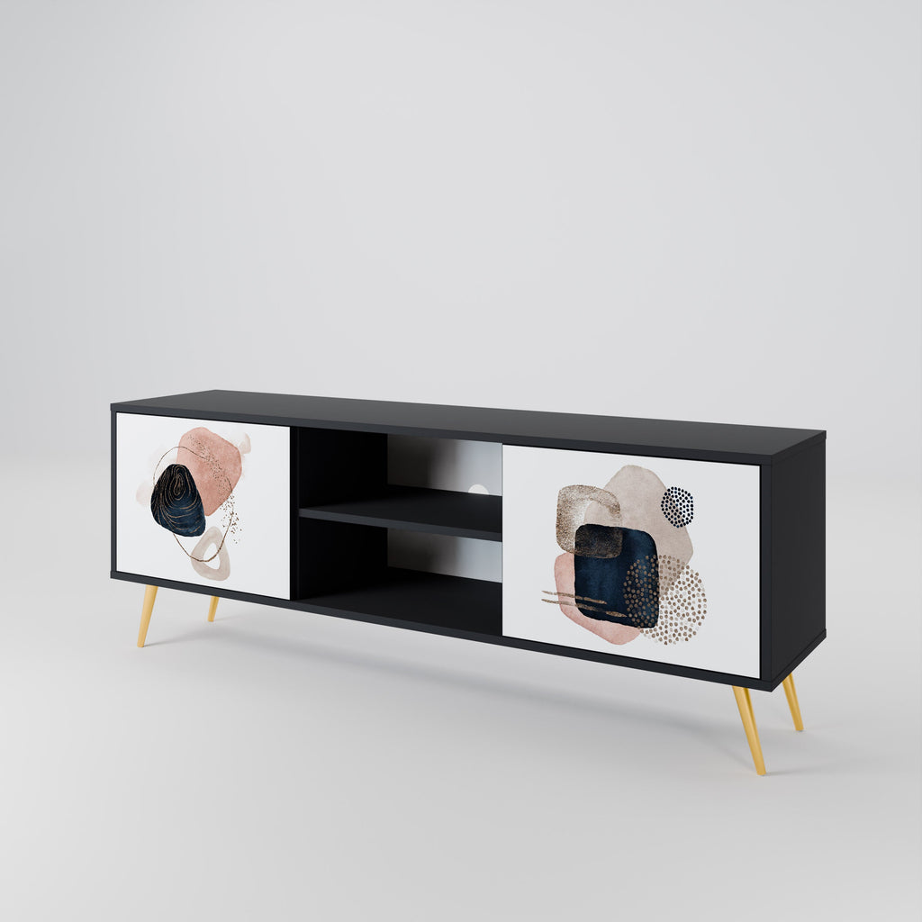 COLORFUL SHAPES TV-Lowboard mit 2 Türen in Schwarz