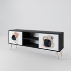 COLORFUL SHAPES TV-Lowboard mit 2 Türen in Schwarz