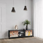 COLORFUL STRINGS TV-Lowboard mit 2 Türen in Schwarz