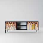 COLORFUL STRINGS TV-Lowboard mit 2 Türen in Schwarz