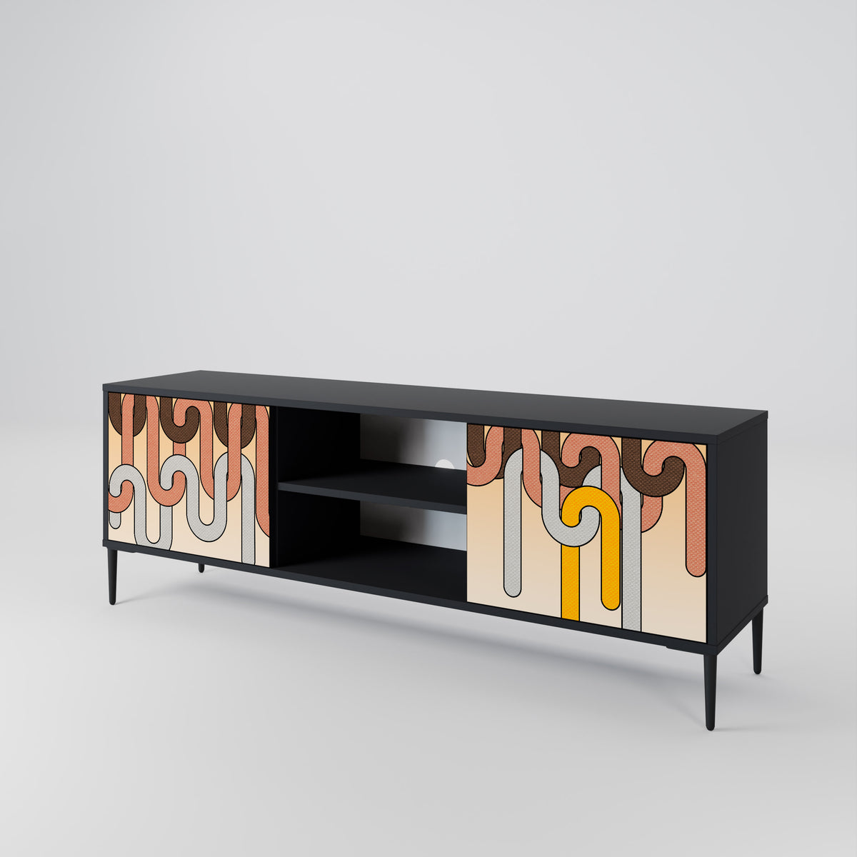 COLORFUL STRINGS 2-Door TV Cabinet