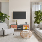 COLORFUL STRINGS TV-Lowboard mit 2 Türen in Schwarz