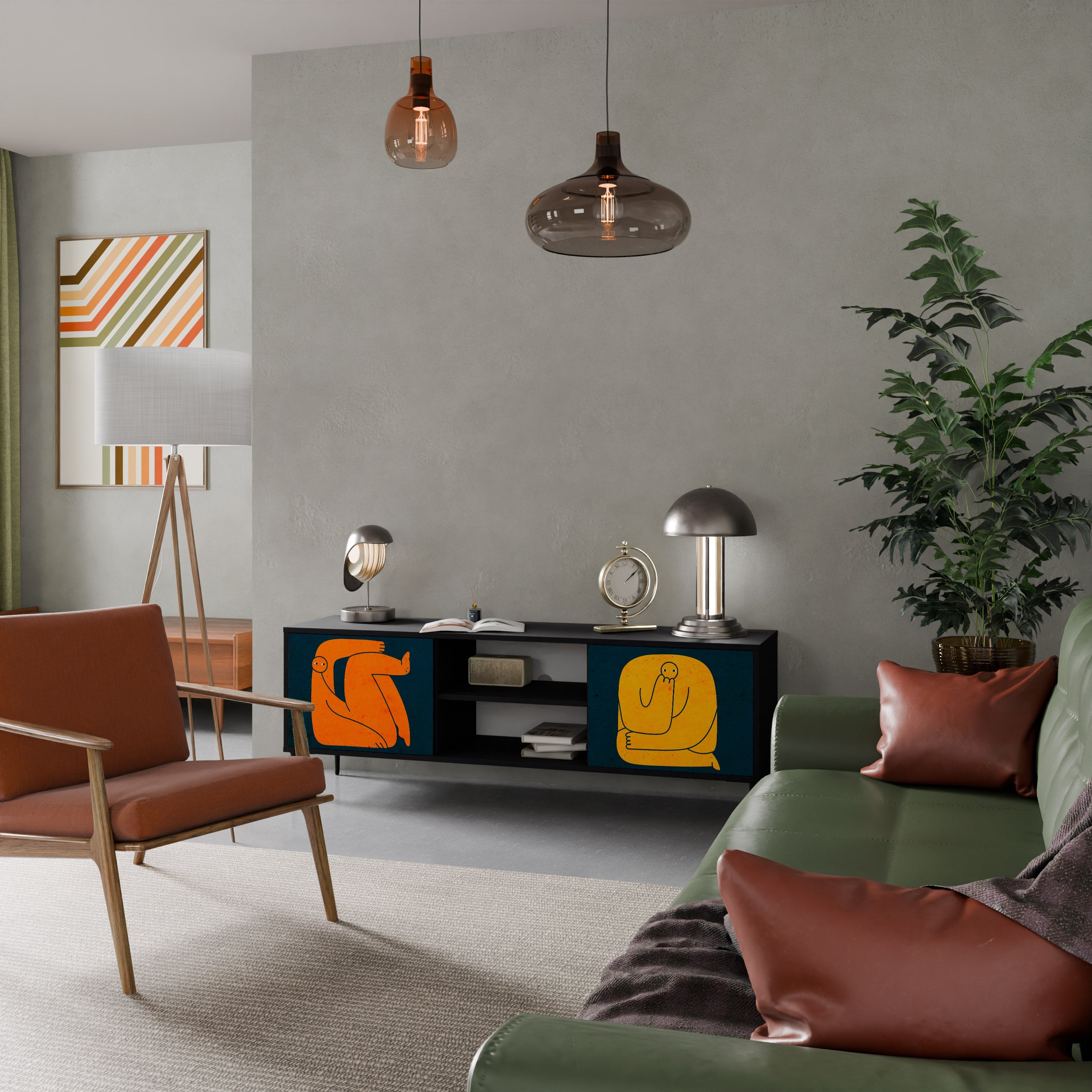 TOGETHER BUT SEPARATELY TV-Lowboard mit 2 Türen in Schwarz