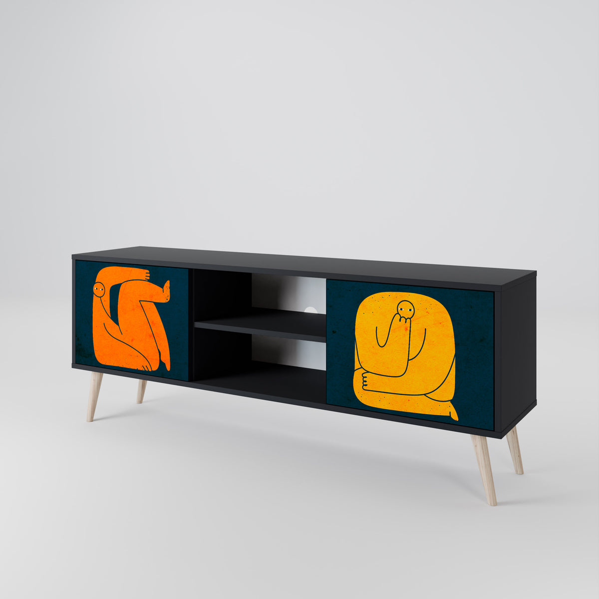 TOGETHER BUT SEPARATELY 2-türiges TV-Lowboard