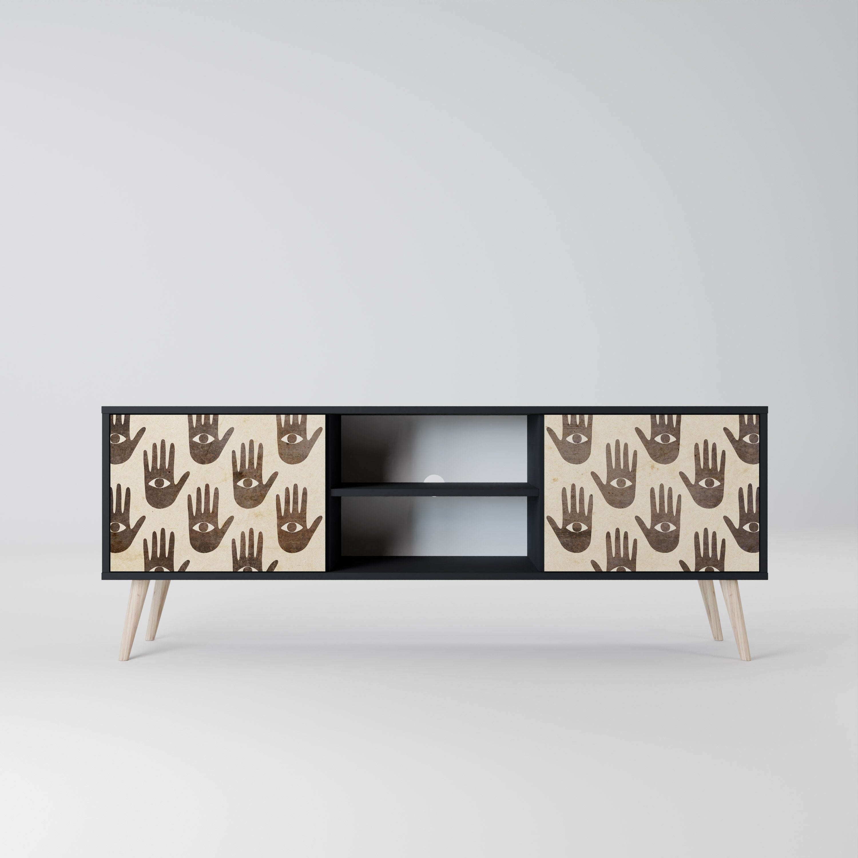 SEE MORE TV-Lowboard mit 2 Türen in Schwarz