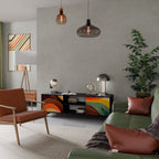 COLORFUL STRANDS TV-Lowboard mit 2 Türen in Schwarz