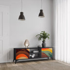 COLORFUL STRANDS TV-Lowboard mit 2 Türen in Schwarz