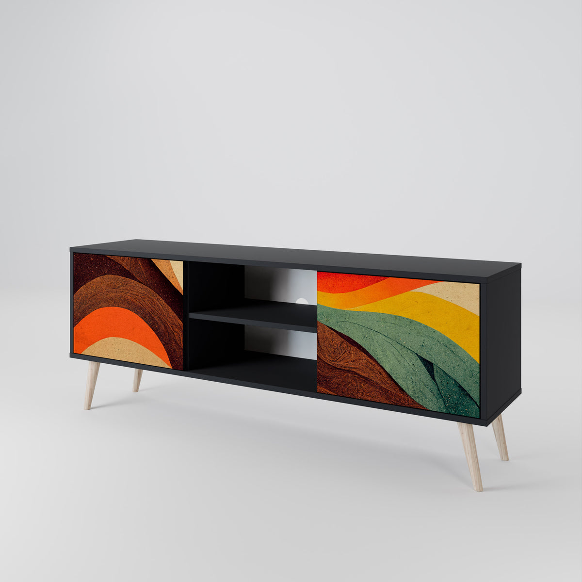 COLORFUL STRANDS 2-Door TV Cabinet