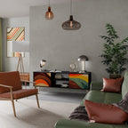 COLORFUL STRANDS TV-Lowboard mit 2 Türen in Schwarz