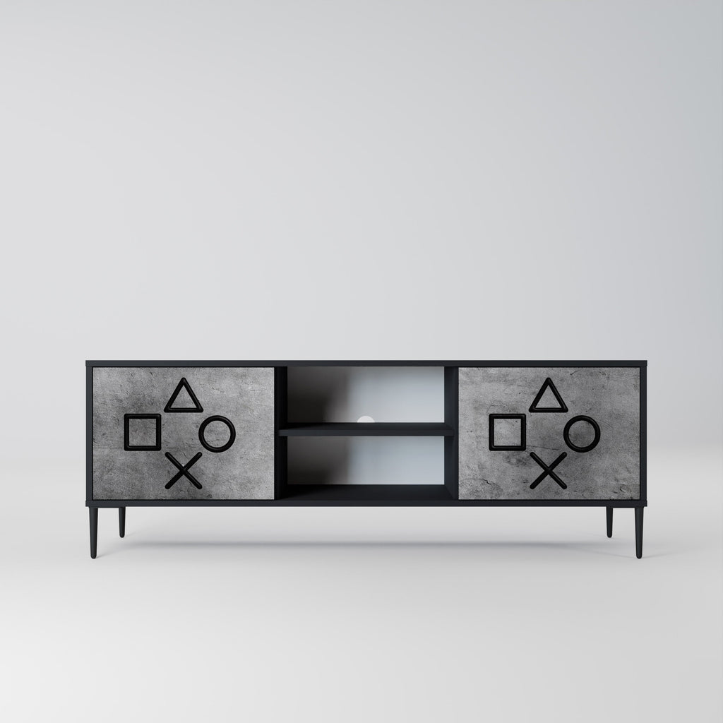 GAMER CHOICE TV-Lowboard mit 2 Türen in Schwarz