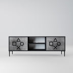 GAMER CHOICE TV-Lowboard mit 2 Türen in Schwarz