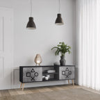 GAMER CHOICE TV-Lowboard mit 2 Türen in Schwarz