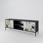 ASHEN ARIA 2-Door TV Stand in Black Finish
