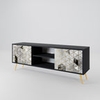 ASHEN ARIA 2-Door TV Stand in Black Finish