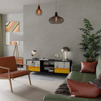 DYED BY ORANGE TV-Lowboard mit 2 Türen in Schwarz