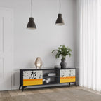 DYED BY ORANGE TV-Lowboard mit 2 Türen in Schwarz