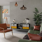 DYED BY ORANGE TV-Lowboard mit 2 Türen in Schwarz