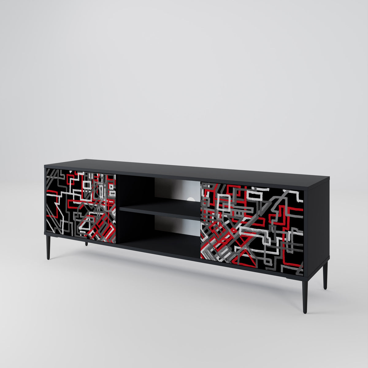 BROKEN LINES 2-Door TV Cabinet