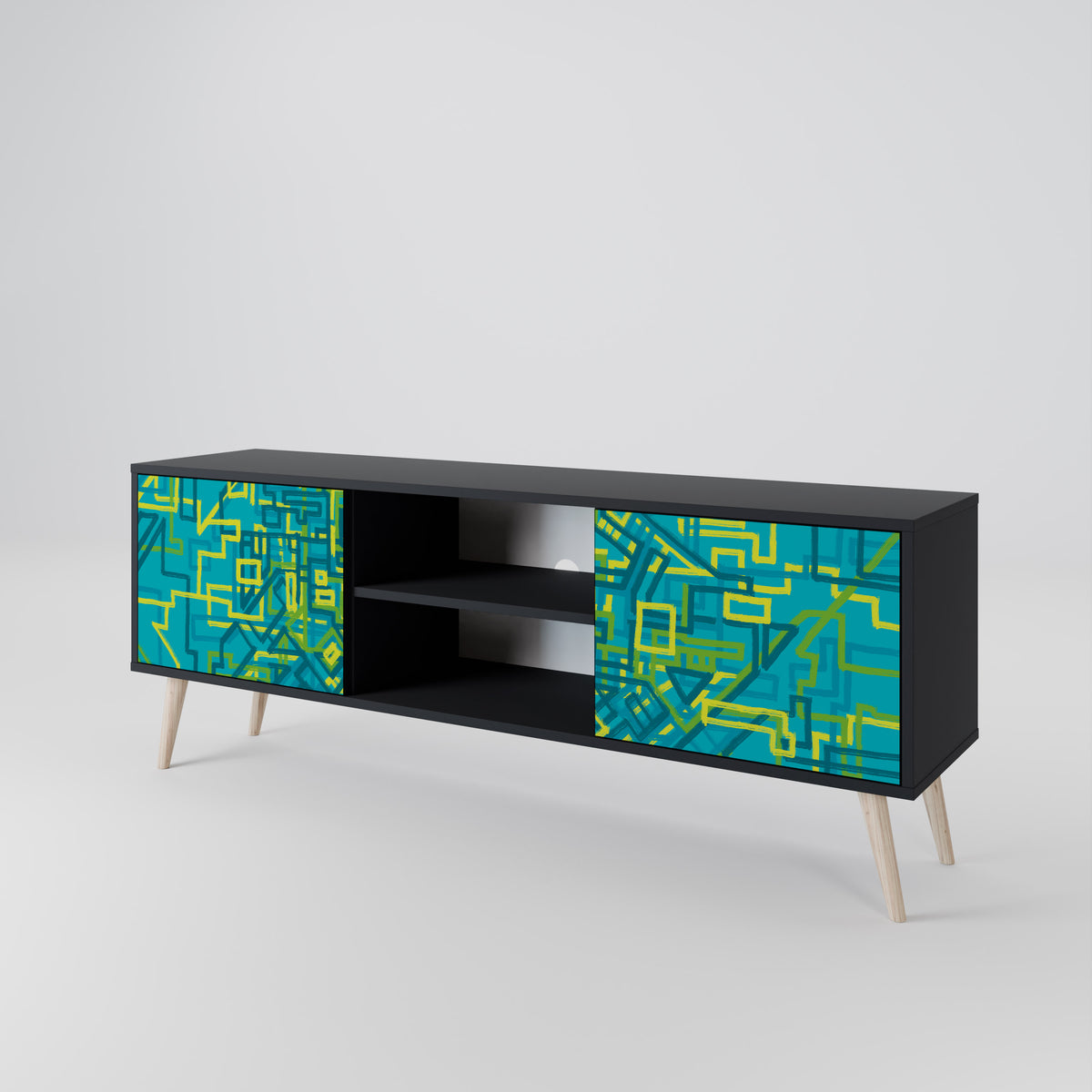 NOSTALGIC MEMORIES 2-Door TV Cabinet