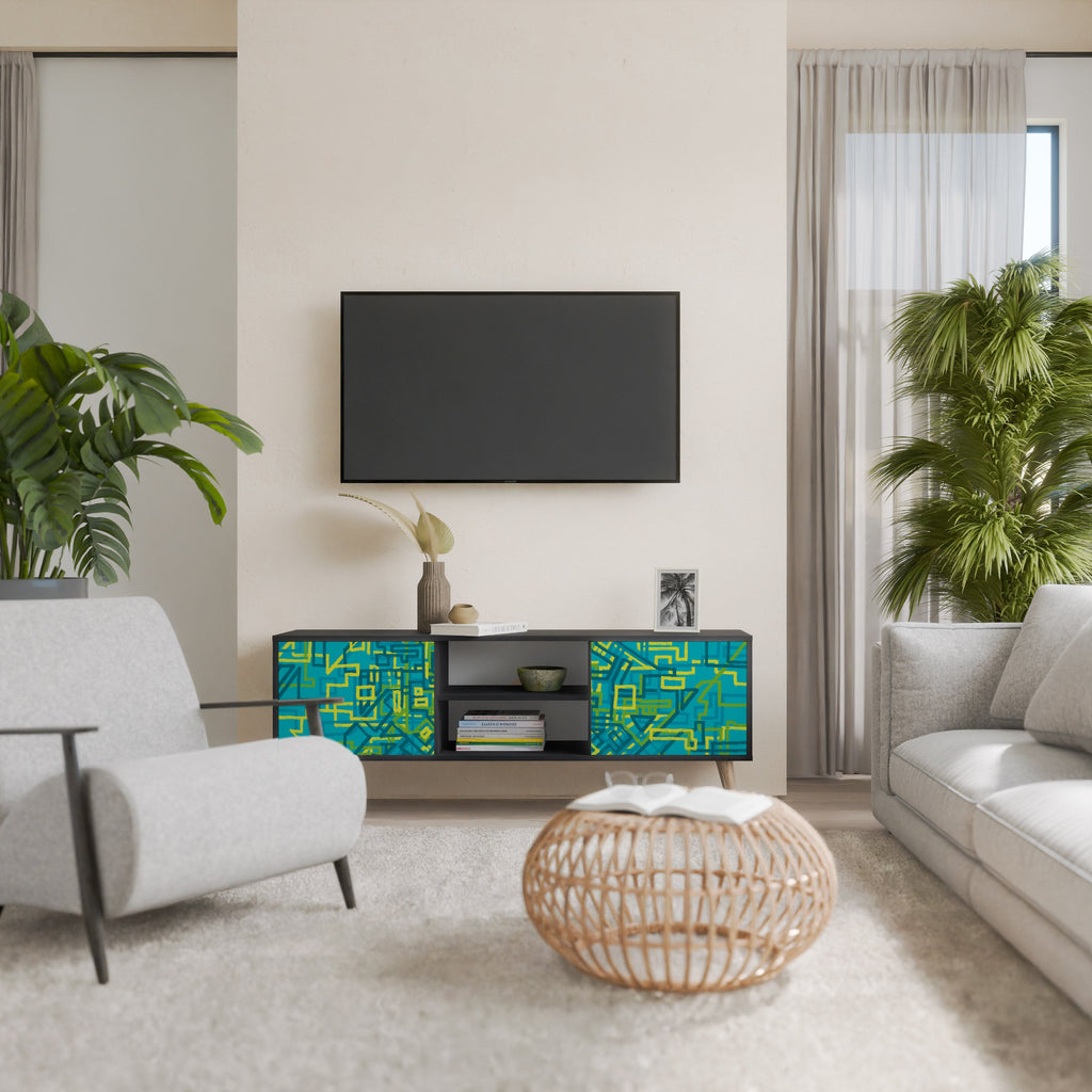 NOSTALGIC MEMORIES TV-Lowboard mit 2 Türen in Schwarz