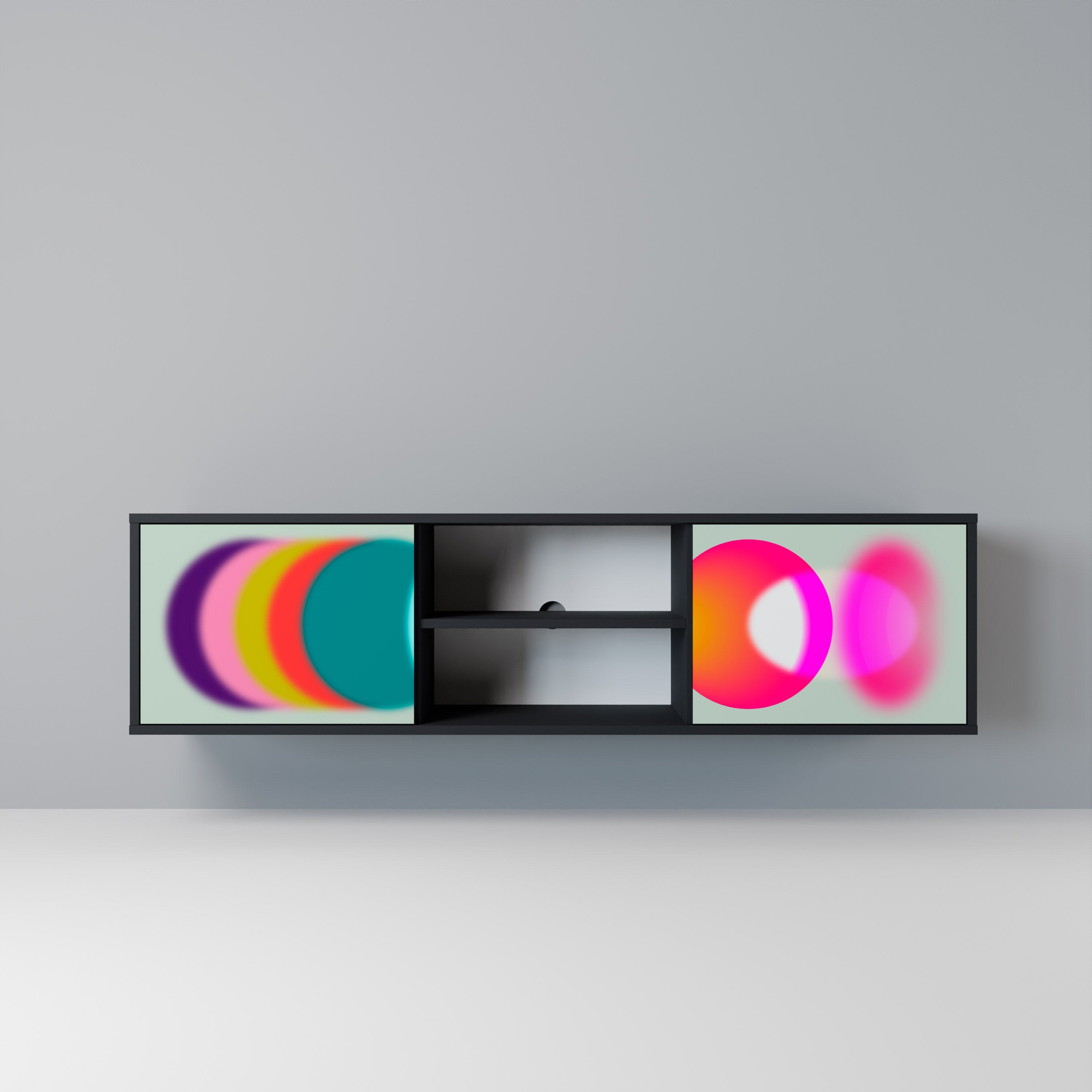 SYMPHONY OF COLORS TV-Lowboard mit 2 Türen in Schwarz