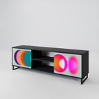 SYMPHONY OF COLORS TV-Lowboard mit 2 Türen in Schwarz