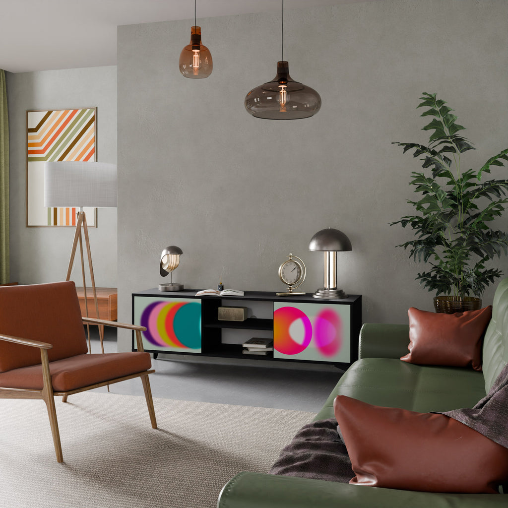 SYMPHONY OF COLORS TV-Lowboard mit 2 Türen in Schwarz