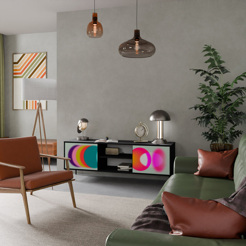 SYMPHONY OF COLORS TV-Lowboard mit 2 Türen in Schwarz