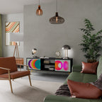 SYMPHONY OF COLORS TV-Lowboard mit 2 Türen in Schwarz