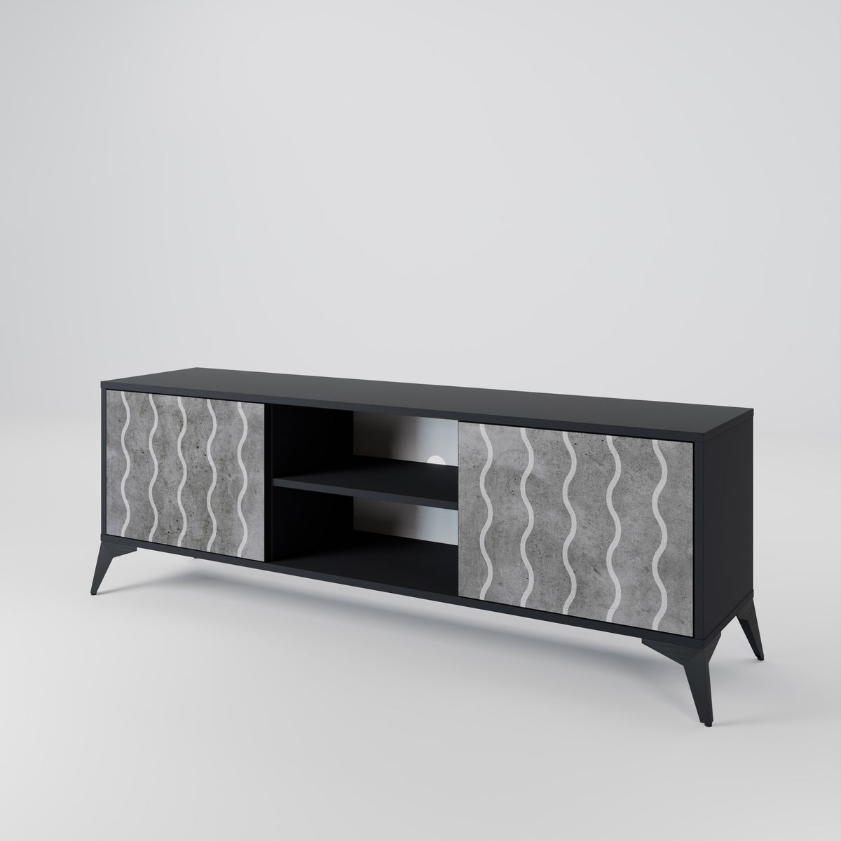 WAVES OF CONCRETE 2-Door TV Cabinet