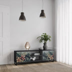 HEAVENLY BLOOM TV-Lowboard mit 2 Türen in Schwarz