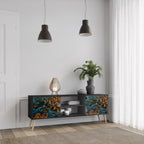 MORNING BLOOM TV-Lowboard mit 2 Türen in Schwarz