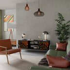 DAWN BLOOM TV-Lowboard mit 2 Türen in Schwarz