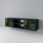 INFINITE MONSTERA 2-Door TV Stand in Black Finish