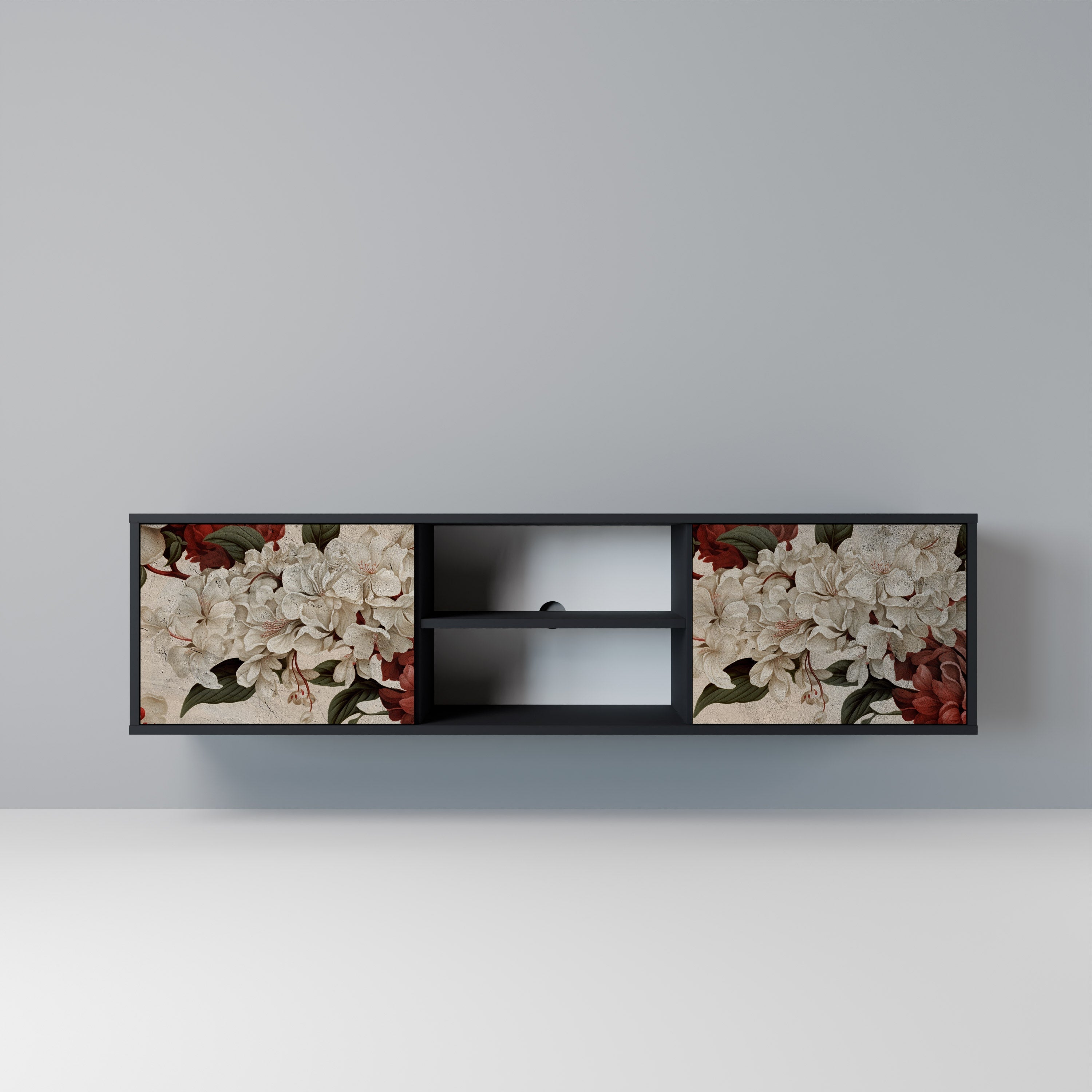 EPHEMERAL DAYS TV-Lowboard mit 2 Türen in Schwarz