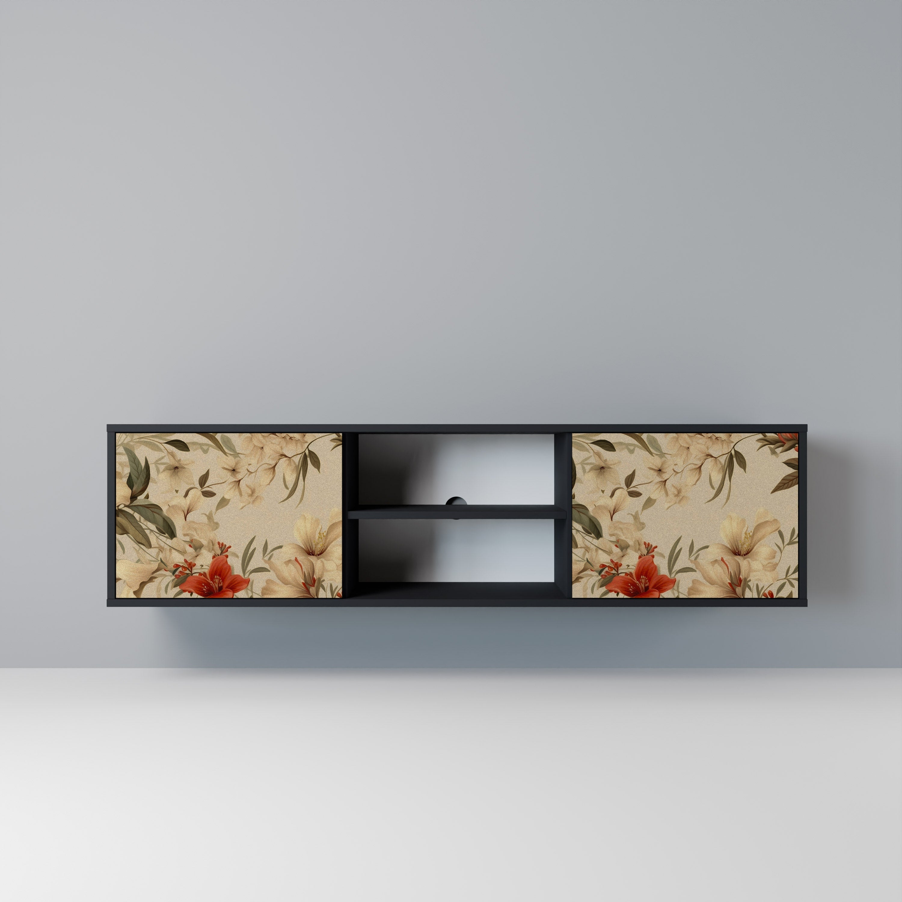 BLOOMING HARMONY TV-Lowboard mit 2 Türen in Schwarz